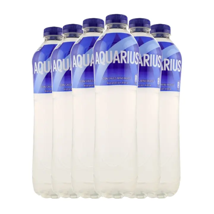 Bebida isotónica Aquarius limón 1.5 litros x 6 botellas. Total de 9 litros - 1