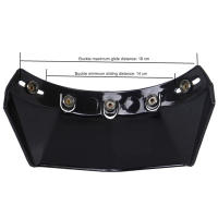 Visera Universal Para Casco De Motocicleta Con 5 Aros Pantalla Anti-Viento Para Casco De Carretera Material De Poliéster - details 5