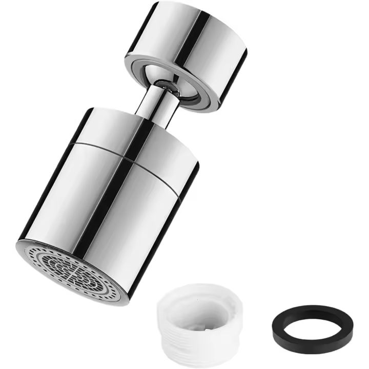 Cabeça de pulverização torneira de Cozinha, 360 ° giratório Extensão de torneira de 2 Modos com arejador anti-salpicos adaptador universal para Pia E lavatório pretado - 1