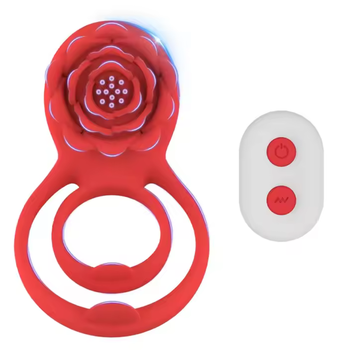 Anillo De Poderoso Vibrador Control Remoto Para Hombres Estimulador De G-Spot Y Clítoris Juguetes Sexuales Para Adultos Material De Silicona - 1