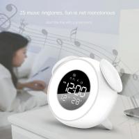 Reloj De Alarma Con Luz LED Y Modo Atardecer Luz De Despierto Infantil Luz Ambiente Para La Habitación Control De Brillo - details 6