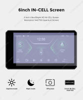 Monitor De Video Para Motocicleta Portátil De 6 Pulgadas Pantalla IN-CELL Sin Cable Soporte Para Apple Carplay Android Auto TPMS 1000NIT - details 6