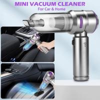 Aspirador de coche Potente Aspirador portátil de mano con motor sin escobillas Potente plumero de aire para electrodomésticos (púrpura/oro) - details 4