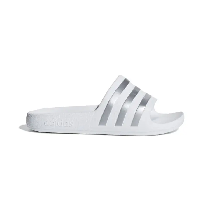 Chancla de niña ADIDAS ADILETTE AQUA blanca y plata F35555 - 1