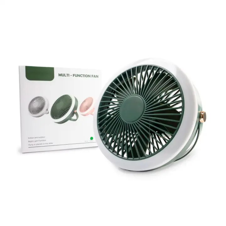VENTRONIK  Ventilador Portátil con Luz propia y Batería Recargable USB Tipo C, Para Interior y Exterior, sin Cable - 1