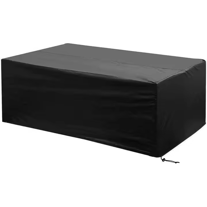 Jardín 213X132X74cm impermeable a prueba de viento a prueba de polvo tela Oxford cubiertas negras con hebilla de bloqueo cubierta antipolvo para mesa - 1