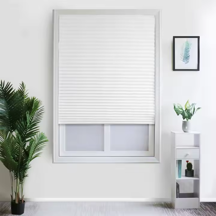 Cortinas De Blackout Sin Cuerda Cortinas De Tela Pliegada Para Privacidad Y Filtración De Luz Para Baño Oficina Estilo Clásico - 1