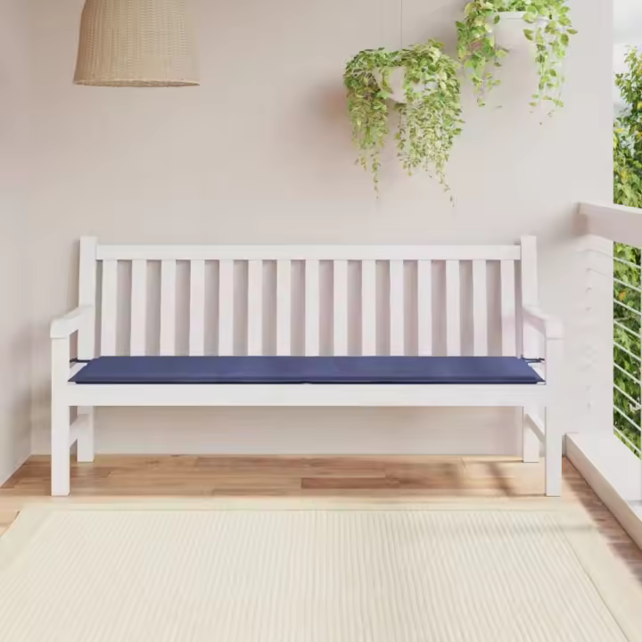 vidaXL Cojín para banco de jardín tela Oxford azul marino 180x50x3 cm - 1
