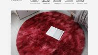 Alfombra Redonda De Peluche Suave Para Sala De Estar Decoración De Hogar Dormitorio Sala De Niños Estilo Moderno Tapete Grueso De Pelo - details 15