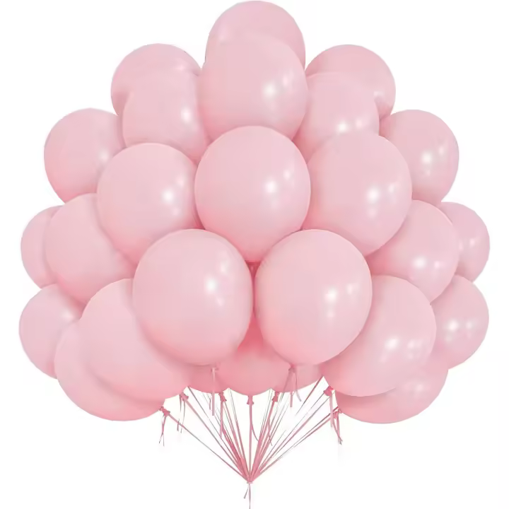 Ballons Roses, 50 Ballons Rose Pastel de 12 pouces, Ballons en Latex Rose Macaron, Ballons de Fête pour Enfants, Ballons pour Baby Shower Rose Mariage Saint Valentin Décorations de Fête D'anniversaire - 1