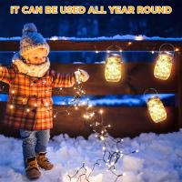 4 PCS Luces solares para exteriores, Luces solares para exteriores impermeables IP65, Luces solares para exteriores con 30 LED, Luces solares para jardín al aire libre, Luces solares para exteriores para césped, bodas, Navidad - details 2
