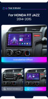 Junsun Android 13 inalámbrico CarPlay Android Auto Radio para HONDA FIT JAZZ 2014 2015  coche Multimedia navegación GPS autorradio - details 2