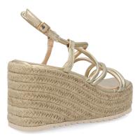 PuntoSalao Sandalias doradas de cuña y plataforma en yute para mujer YJ797 - details 2