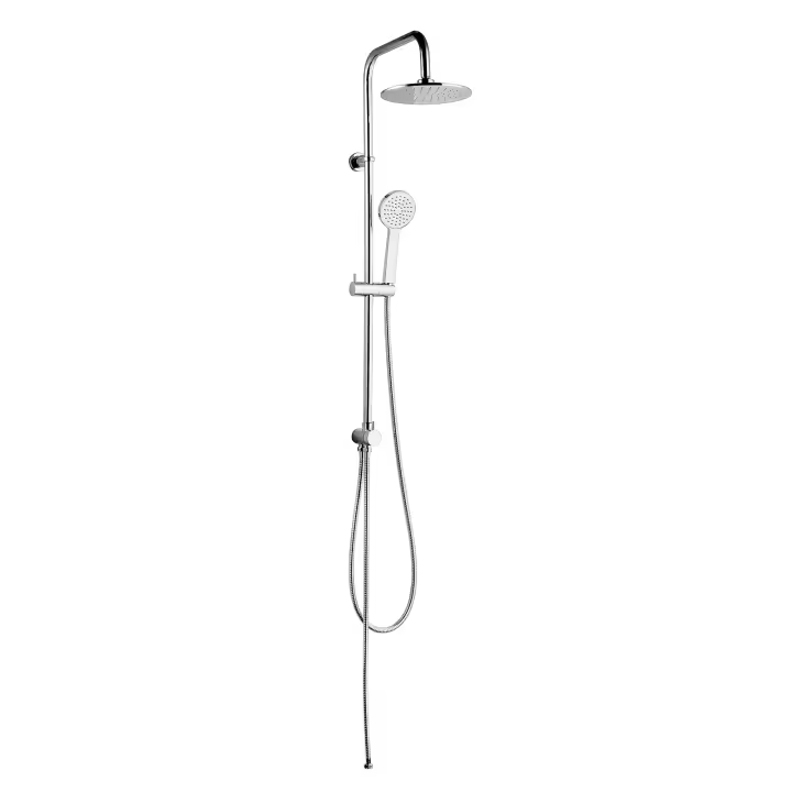 K2O Columna de Ducha sin Grifo K2O Chillout Valley 96,5 cm Diseño Redondo de Acero Inoxidable con Rociador y Ducha de Ma - 1