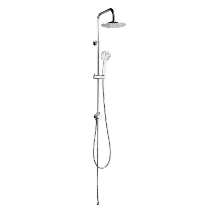 K2O Columna de Ducha sin Grifo K2O Chillout Valley 96,5 cm Diseño Redondo de Acero Inoxidable con Rociador y Ducha de Ma - 1