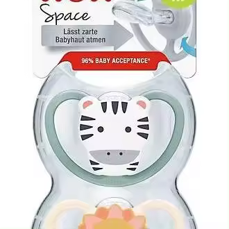 Nuk Chupete Space Cebra Silicona 18-36 Meses 2U - 1