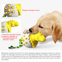 Cepillo Para Dientes De Perro Juguete Interactivo De Dinosaurio Sférico Resistente Mordedor Puzzle Para Limpieza Oral Divertido Juguetón - details 5