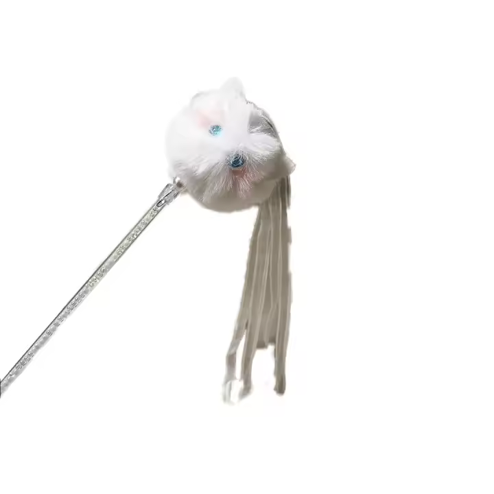 Juguete Interactivo Divertido Para Gatos Kawaii Peluche Con Cola De Borla Y Cinta Telescopio Para Juguete De Gato Para Gatitos Mando a Distancia Juguetes Para Gatos - 1