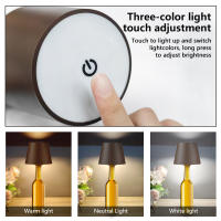 Lámpara De Mesa Inalámbrica En Botella Con Control Táctil De 3 Colores Y Ajuste De Brillo Continuo Lámpara Nocturna Para Decoración De Botella De Vino Barra Luz De Escritorio - details 2