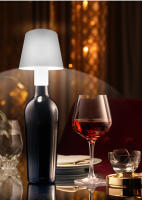 Lámpara De Mesa Recargable LED Para Botella De Vino Con Superficie Lisa Ajustable En 3 Colores Para Ambiente De Bar Y Café Decoración Nocturna - details 4