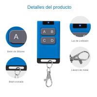 Control Remoto Inalámbrico Universal Para Puerta De Garage 433MHz Cuatro Botones Replicación De Comando Para Puerta De Flap - details 4