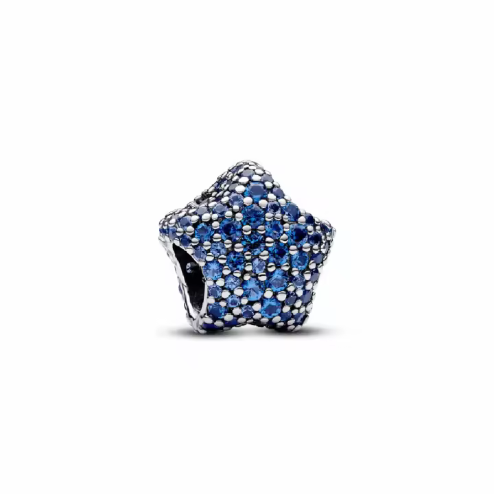 Charm Pandora Estrella Llamativa brillante en pavé azul - 1