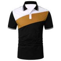 Camisa Polo Hombre Verano Manga Corta Color Contraste Ajustada Para Golf Y Deporte Estilo Casual Transpirable Polyester - details 8