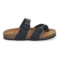 PuntoSalao Sandalias planas comodas piso bio estilo esclava para hombre color negro M-155 Sandalia de Hombre Tipo Esclava Cómodas con Piso de Bio y Planta Anatómica y Hebilla como Detalle Ideales para Primavera-Verano - details 1