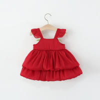 Vestido De Princesa Para Bebé Niña 0-3 Años Vestimenta Veraniega Dulce Con Tul Sin Mangas Adecuado Para Bodas Y Fiestas - details 4