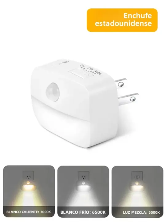 Lámpara Nocturna LED Con Sensor De Movimiento Infrarrojo Para Sala Cocina WC Pasillo Luz Emergente De 3 Temperaturas De Color - 1