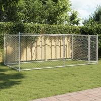 vidaXL Jaula de Perros con Puerta Perrera Caseta Corral Acero Galvanizado Gris Dimensiones 2 x 2 x 1.5 m,  4 x 2 x 1.5 m,  6 x 2 x 1.5 m y mas - details 2