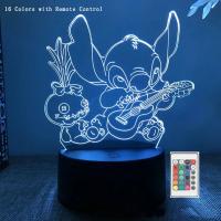 Lámpara De Noche Disney's Lilo & Stitch Con Control Remoto Y Toque Inteligente Decoración De Habitación Regalo De Cumpleaños San Valentín Navidad - details 2