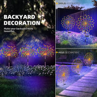 1PCS 490Leds Luces De Fuego Solar Para Jardín Impermeables Con 8 Modos De Iluminación Decoración De Navidad Para Jardín Y Paisaje - details 5