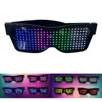 Gafas LED Personalizables BT Con Luz Colorida Para Fiesta Rave Music Festival Halloween Gafas De Luz DIY Mensaje Glow Toy - details 3