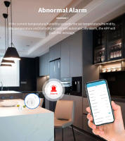 Sensor De Temperatura Y Humedad Inteligente ZigBee Real Tiempo Sensor De Seguridad Termómetro Hygrometer Batería Poderada Con App Tuya Smart Life - details 3