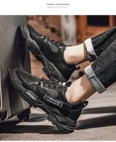 Botas De Seguridad Para Hombre Negras Al Aire Libre Antideslizantes Con Platforma Casual Deportivas Transpirables Para Primavera Tallas 39-44 - details 12