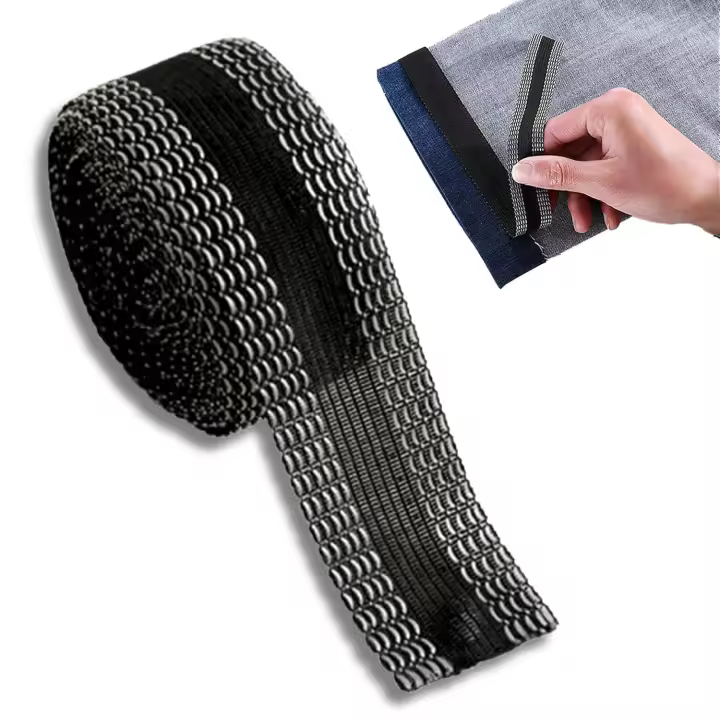 Ruban d'ourlet thermocollant de 10 m - Pour vêtements, pantalons, vêtements, tissus, rubans à repasser - Sans couture - Facile et confortable à utiliser - 1