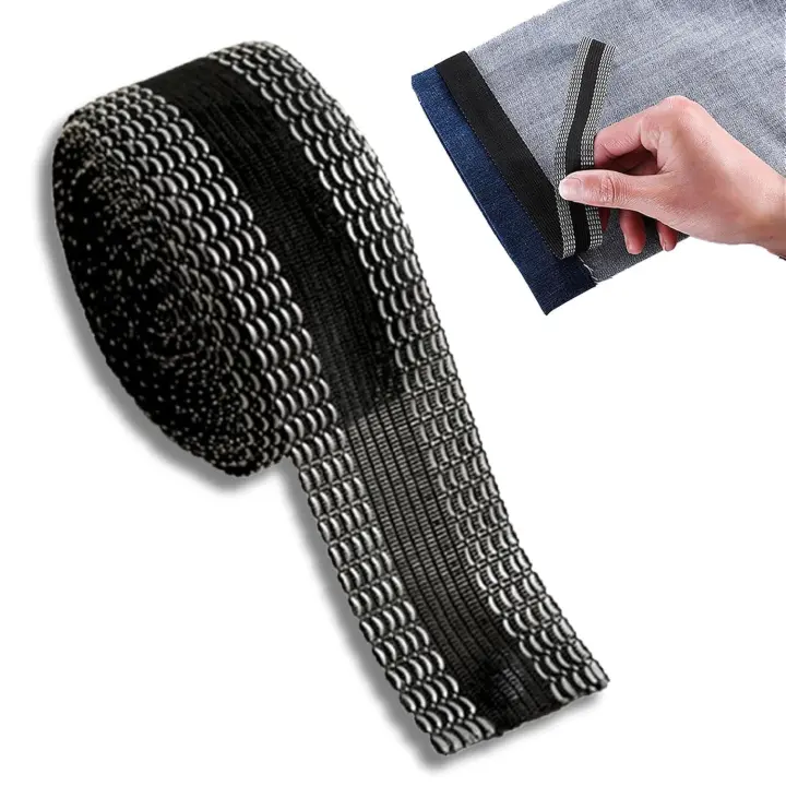 Ruban d'ourlet thermocollant de 10 m - Pour vêtements, pantalons, vêtements, tissus, rubans à repasser - Sans couture - Facile et confortable à utiliser - 1