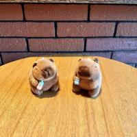 Llavero De Peluche Capybara 10cm Simulación De Anime Peluchón Kawaii Muñeco De Animales Suaves Regalo Para Niños Material De Algodón PP Ecológico - details 2