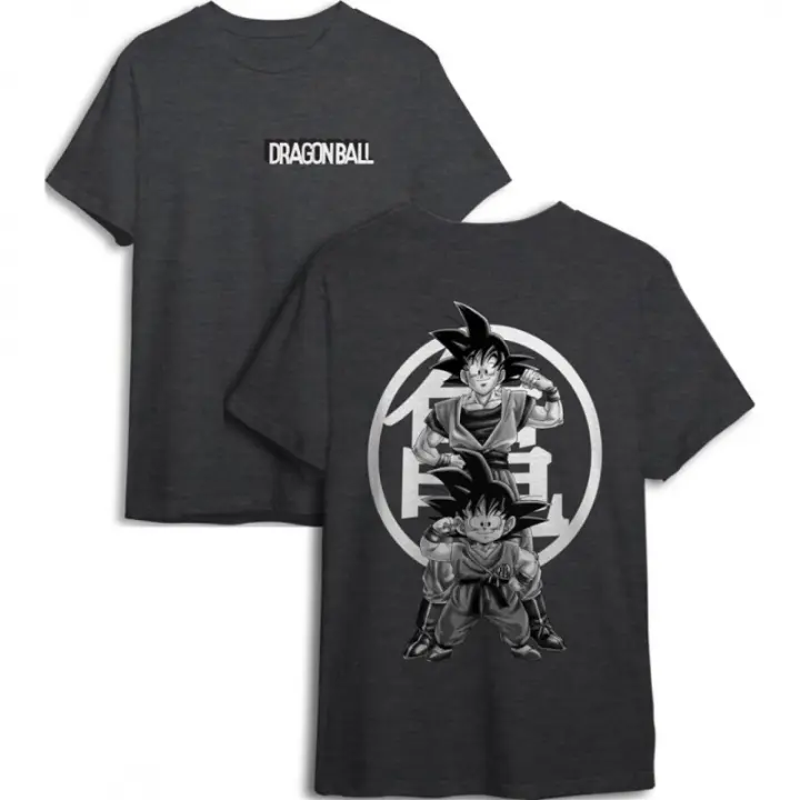 CAMISETA GOKU DOBLE NEGRO JASPEADO ADULTO NEGRO - 1