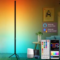Lámpara De Piso Inteligente Bluetooth WiFi 120cm LED RGB Ajustable Para Dormitorio Estudio Sala De Estar Decoración De Navidad - details 0