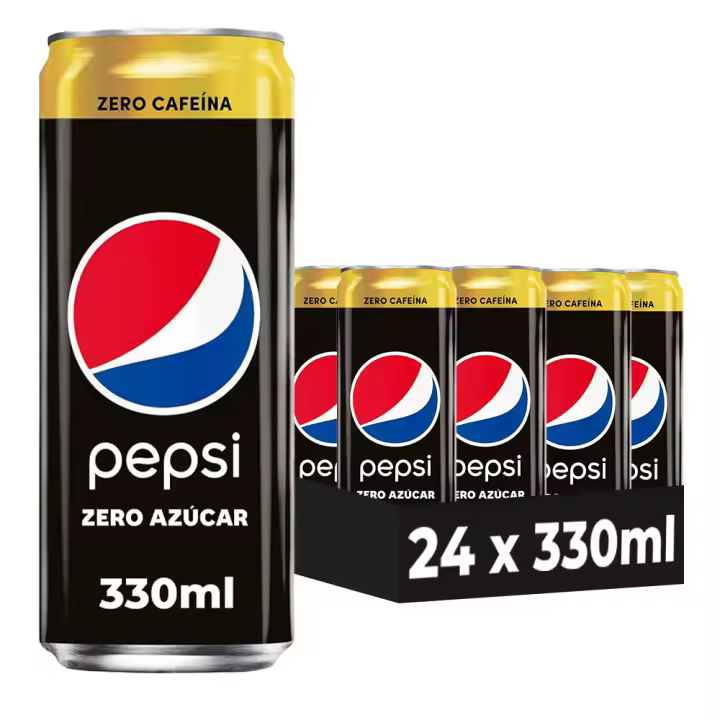 Pepsi Max Zero Azúcar Zero Cafeína Refresco de Cola 24 Latas x 330 ml, Máximo Sabor, Bebida Gaseosa, Ideal para Compartir y Refrescarte en Cualquier Momento - 1