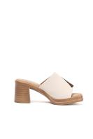 Paloma Wang sandalias mules dorados tacón medio detalle de hebilla - details 12