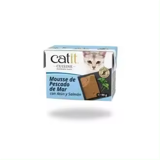 Hagen Tropican Mascotas - Alimento Húmedo para Gato Catit Cuisine Mousse Pescado de Mar 95g - 1