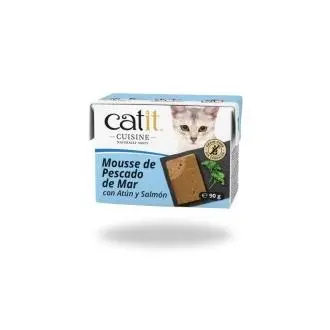Hagen Tropican Mascotas - Alimento Húmedo para Gato Catit Cuisine Mousse Pescado de Mar 95g - 1