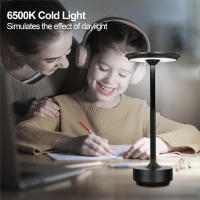 Lámpara De Escritorio LED Recargable Impermeable De Aleación De Aluminio Con Iluminación Para Barra Sala De Estar Lectura Camping Control De Brillo Por Toque Luz Metálica Para Estudio - details 6