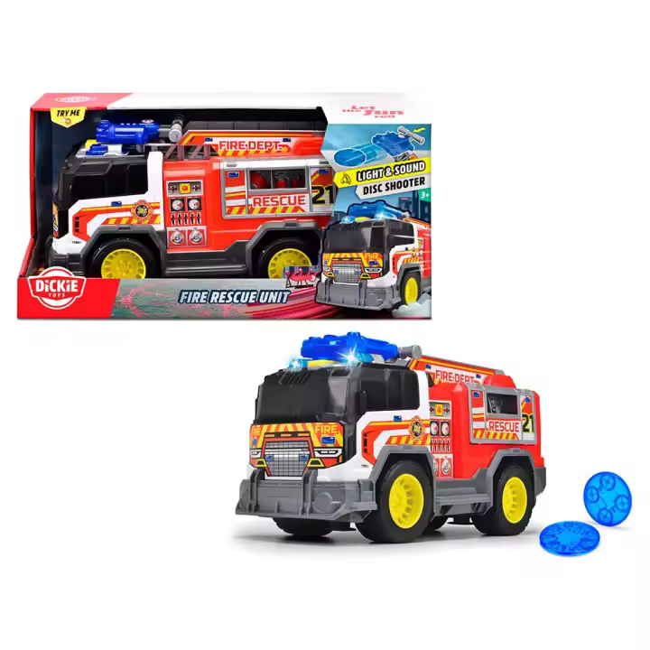 City Heroes - Camión Bomberos con Luces y Sonidos 30 cm (Simba 203306020) - 1