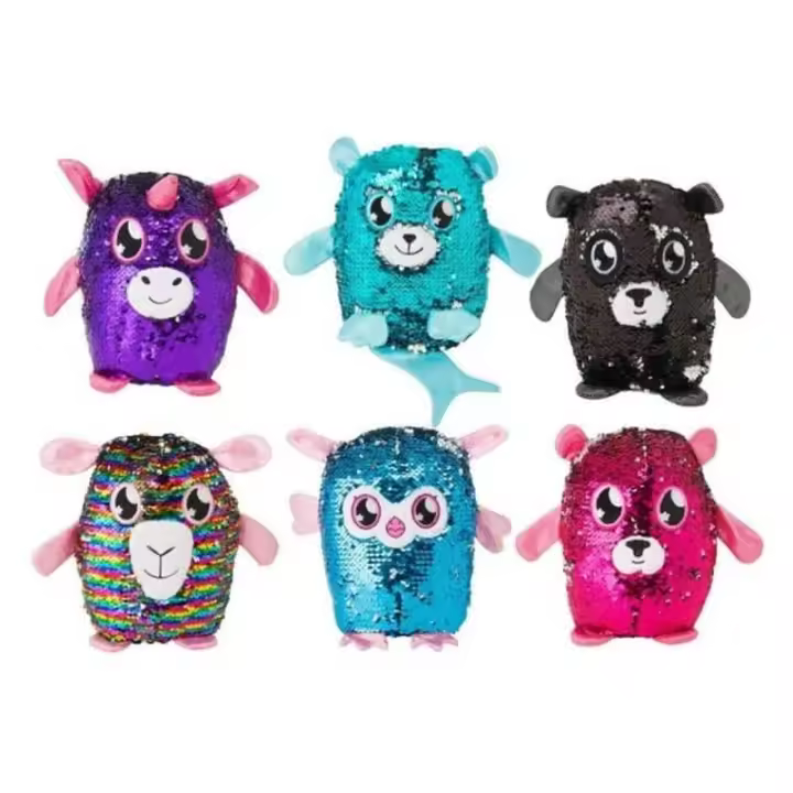 Peluche Reversible Glitter Palz 20 cm Modelos Surtidos SQP-002 - 1