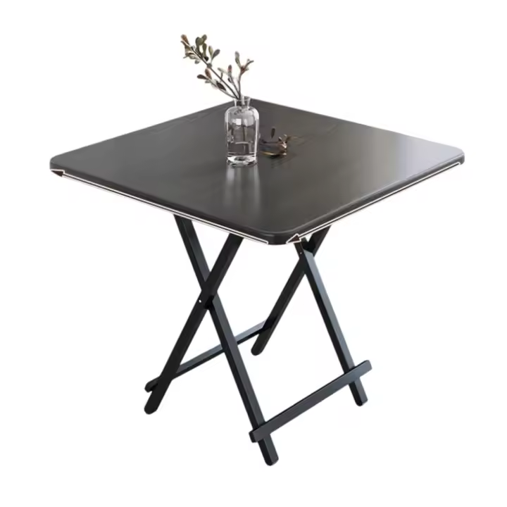 Mesa plegable sencilla CAMPING, mesa cuadrada plegable de madera, mesa de picnic práctica para exteriores, mesa de comedor pequeña para el hogar CAMPING， Mesa de comedor 60*60 70*70 80*80cm - 1