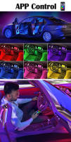 Tira De Luz LED Para Coche Con 48 LEDs Control Bluetooth APP USB Impermeable RGB Multicolor Para Atmosfera Interior Del Coche - details 2